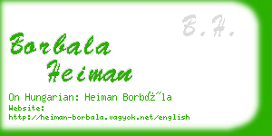 borbala heiman business card